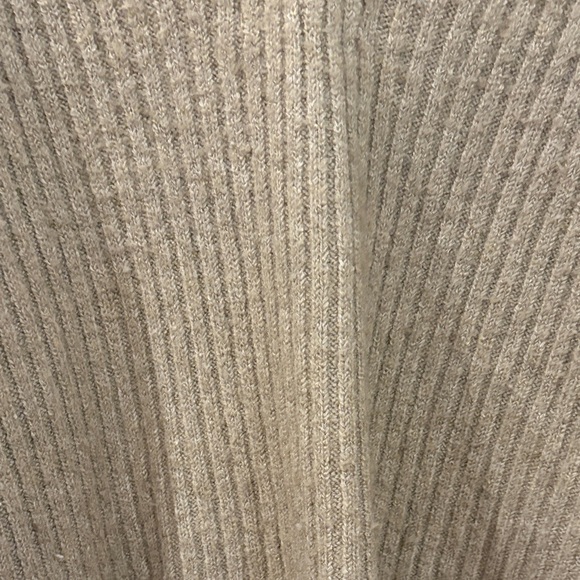 Women's Tan Deep V-Neck Sweater - Picture 7 of 13